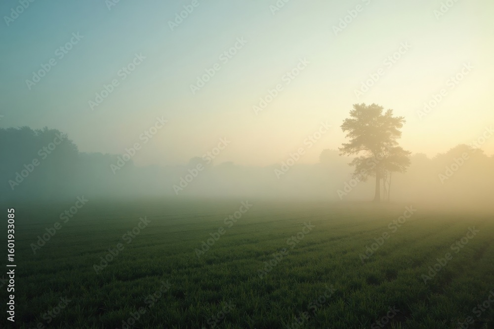 Fototapeta premium Misty Morning in the Countryside