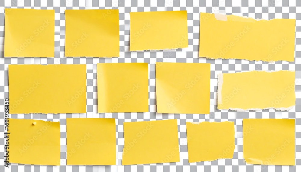 Obraz premium Sticky notes on transparent background