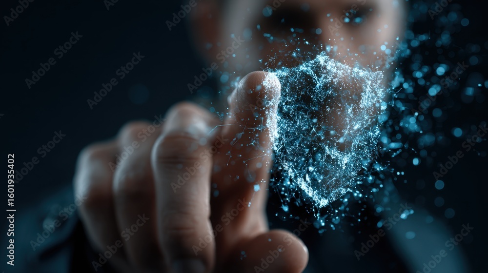 Fototapeta premium Skilled in identifying threats and securing systems through proactive risk management and rapid incident response. 