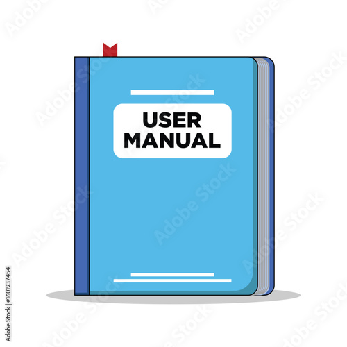 User manual book. User manual, guide, instruction, guidebook, Handbook illustration. Rules guideline or user manual book. Settings, instruction and support concept.