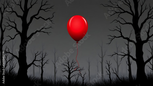 Red Balloon in Black Forest