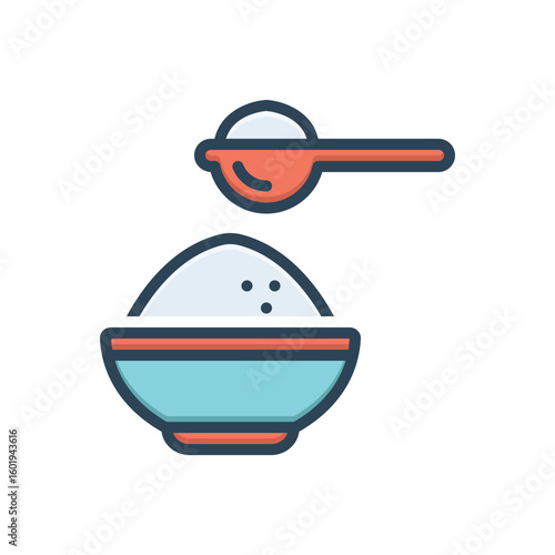 Color illustration icon for sugar