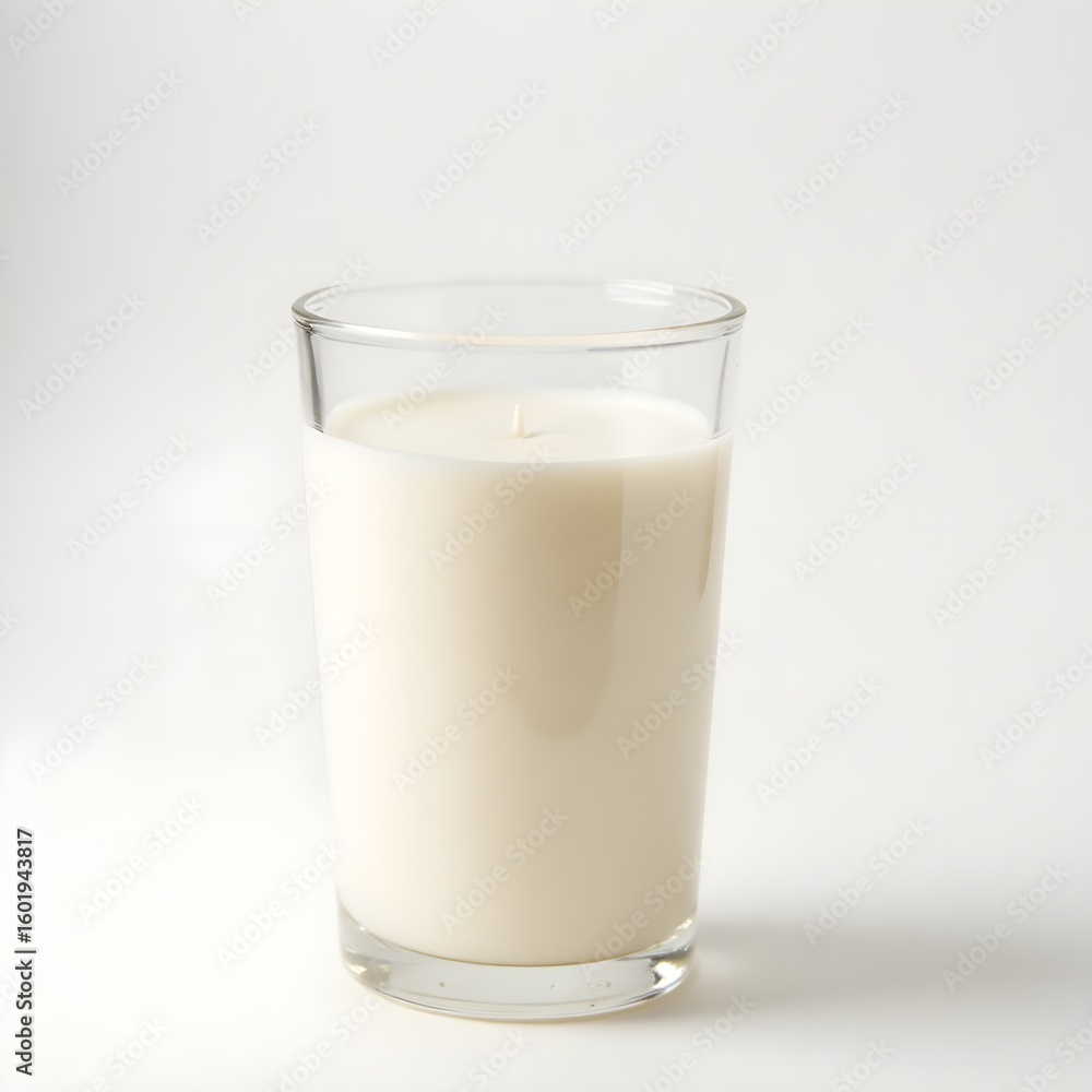 glass of milk on white background glass of milk on white background
