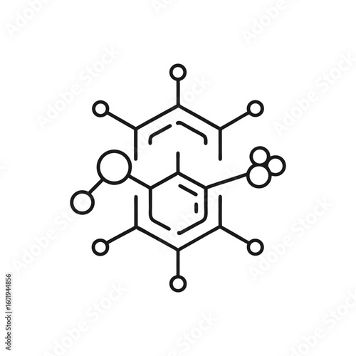 Hormone outline icon isolated on white background