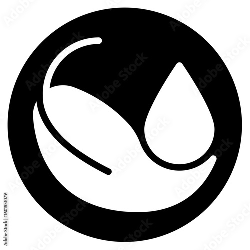 eco cleaning product glyph icon