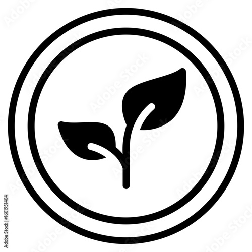plant based glyph icon