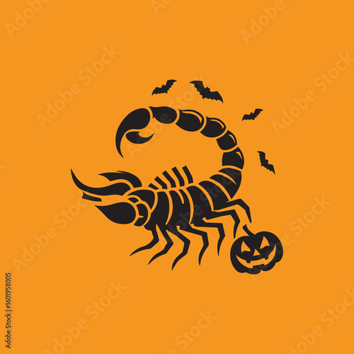  Halloween Scorpion vector silhouette 