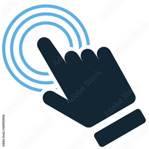 Touch screen icon vector, symbolizing interactive technology and intuitive digital interfaces. Perfect for mobile devices, smart displays, and user experience concepts.