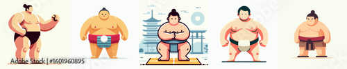 vector of a sumo athlete