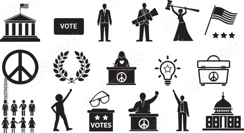 Political Symbols and Icons for Democracy and Voting