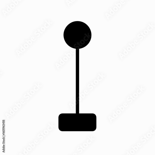 Slot machine lever icon with solid fill symbolizing casino slot gaming action