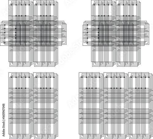 Concrete reinforcement rebar mesh for slab or column structure, used in modern civil engineering and building design.