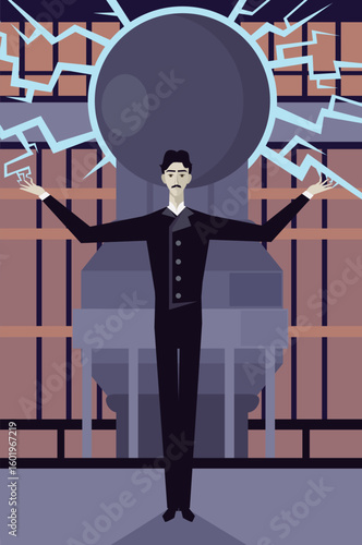 great inventor with electrical coil system