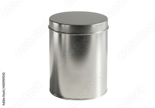 Wallpaper Mural Silver metal cylindrical container isolated on transparent background Torontodigital.ca