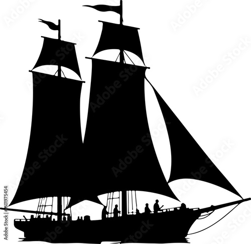 pirate ship silhouette, ship, boat, sea, sail, sailboat, sailing, pirate, silhouette, nautical, vessel, ocean, old, vector, yacht, water, travel, mast, illustration, galleon, frigate, transportation, 