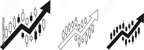 Stock market analysis chart candlestick pattern financial growth investment trading business success