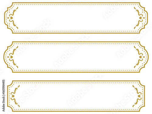 アンティーク/フレーム/枠/タイトル/ゴールド/イラスト/素材