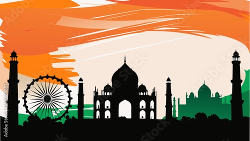 Celebrating India s Republic Day with the iconic Taj Mahal a symbol of pride and heritage in vibrant