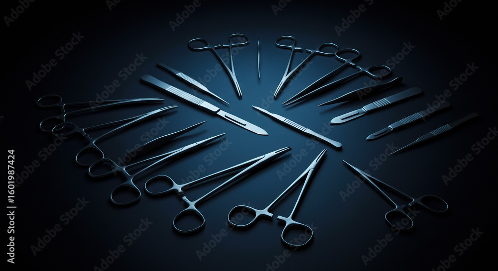 Fototapeta premium Surgical instruments set