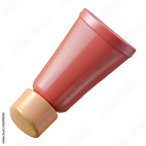 Stylish 3D cosmetic product tube ideal for beauty, skincare, and makeup advertising campaigns