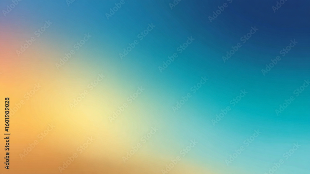 Naklejka premium Smooth gradient background transitioning from soft sky blue to warm sand tones. Minimalist, calming, and natural color blend perfect for design, presentations, and digital projects.