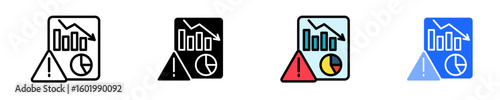 Market Risk Assessment  Icon Set Multiple Style Collection