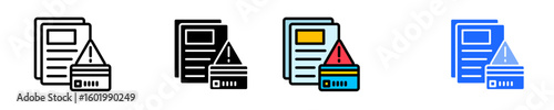 Credit Risk Assessment  Icon Set Multiple Style Collection