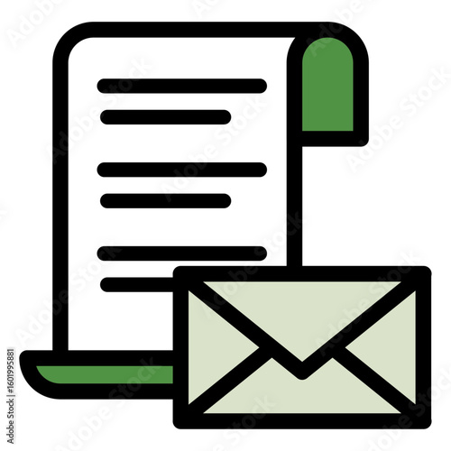 イラストアイコン：メールファイル	
