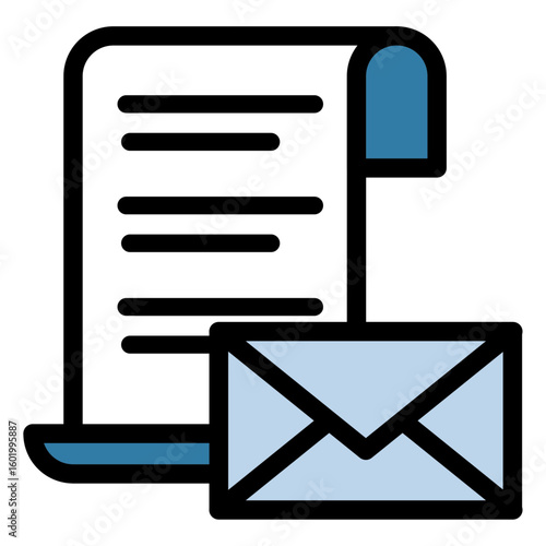 イラストアイコン：メールファイル	
