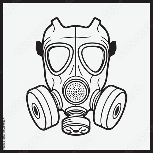 gas mask vector illustration