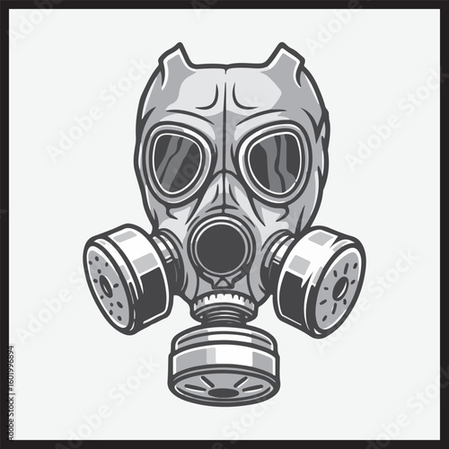 gas mask isolated on black