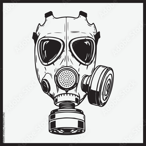 gas mask isolated on white background