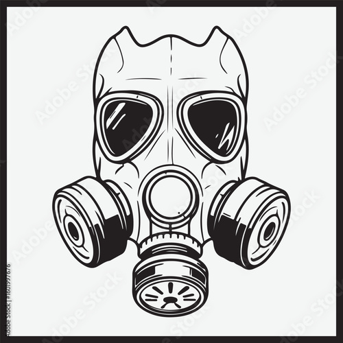 gas mask vector illustration