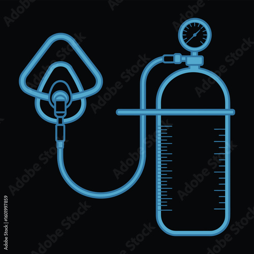 Oxygen Mask Icon vector illustration