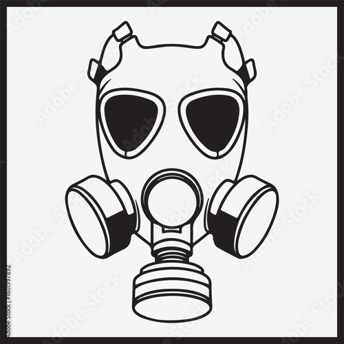 gas mask vector illustration