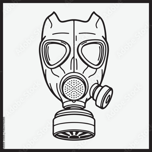gas mask vector illustration