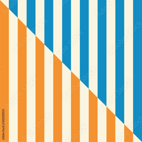 abstract background with orange and blue stripes