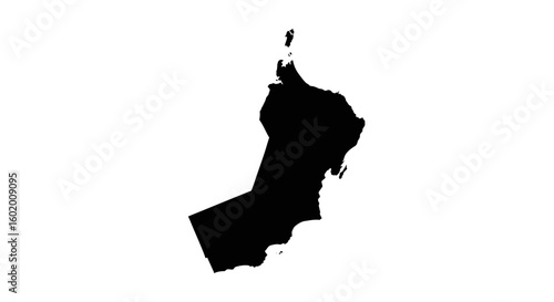 Oman Map Silhouette Vector