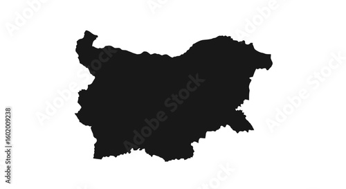 Bulgaria Map Silhouette Vector