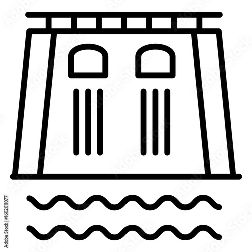 Hydro Power line icon