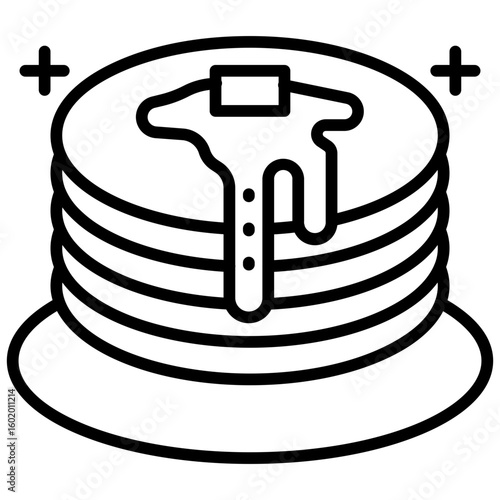 Pancake line icon