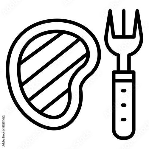 Steak line icon