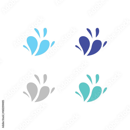 WATER SPLASH SIGN SYMBOL LOGO VECTOR
