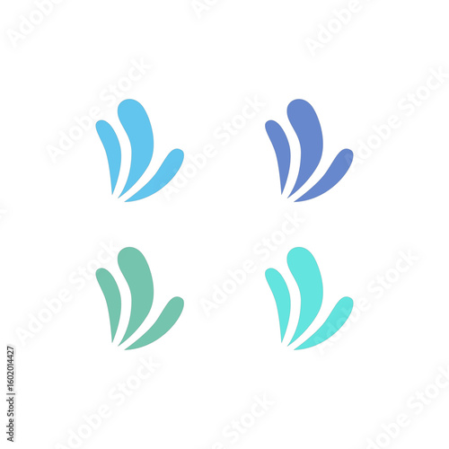 WATER SPLASH SIGN SYMBOL LOGO VECTOR
