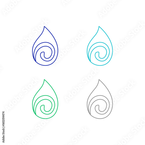 WATER SPLASH SIGN SYMBOL LOGO VECTOR
