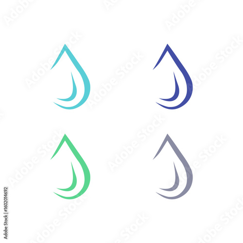 WATER SPLASH SIGN SYMBOL LOGO VECTOR
