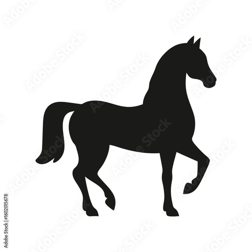 Horse silhouette, animal clipart, jumping horse