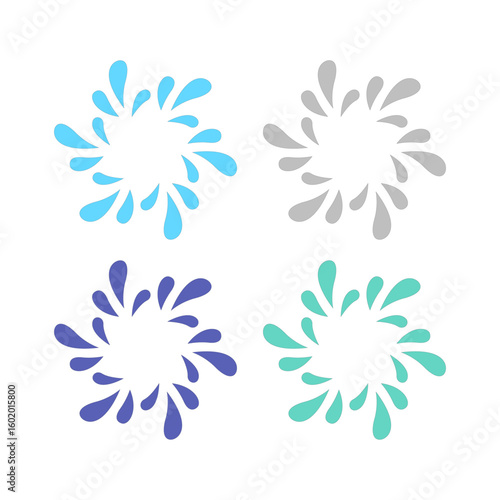 WATER SPLASH SIGN SYMBOL LOGO VECTOR
