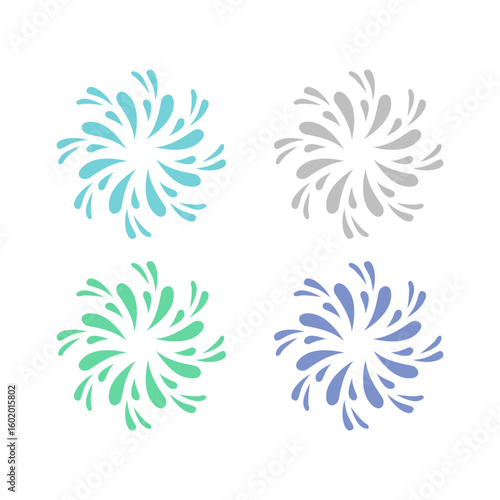 WATER SPLASH SIGN SYMBOL LOGO VECTOR
