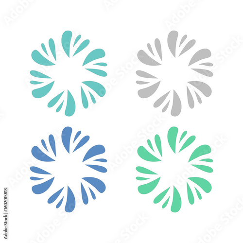 WATER SPLASH SIGN SYMBOL LOGO VECTOR
